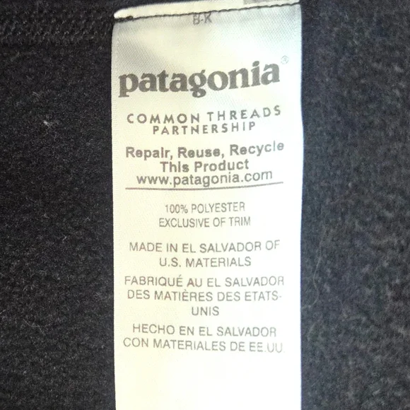 Patagonia Synchilla Fleece Vest Black Mens Small Company Embroidered Jacket - Picture 11 of 11